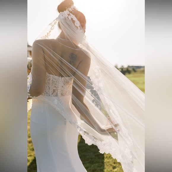 STUNNING Pronovias Wedding Dress Size 4 with alterations - Picture 7 of 14